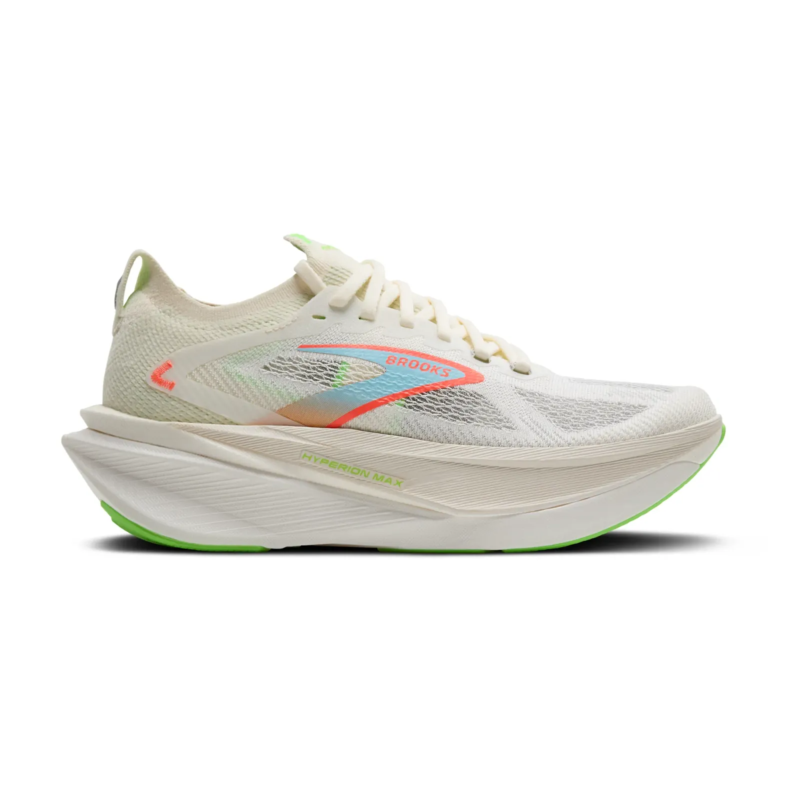 BROOKS MEN'S HYPERION MAX 3 COCONUT/GREEN GECKO/PINK CLAY